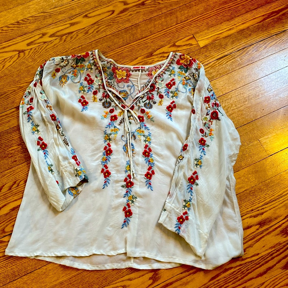 Johnny Was embroidered top